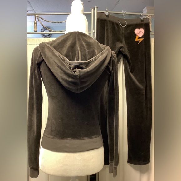Juicy Couture 90s Velour Pants 30 x 33 Zip Up Hoodie Tracksuit - Picture 1 of 14